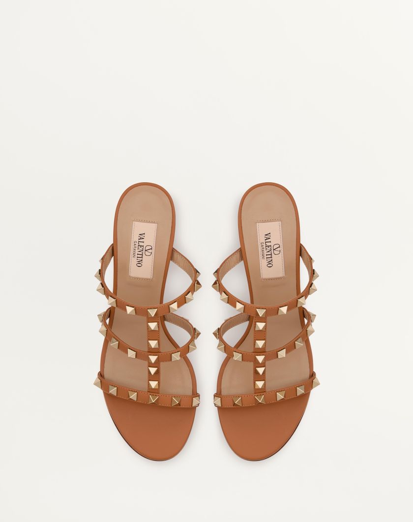 ROCKSTUD CALFSKIN LEATHER SLIDE SANDAL 60 MM - Image 4